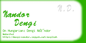 nandor dengi business card